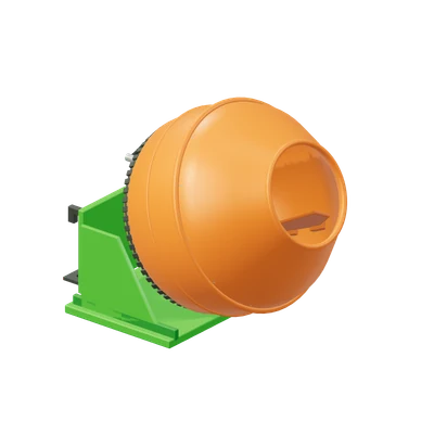 Cementblander, stiliseret 3D-illustration