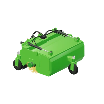 Kost med opsamler 1100, stiliseret 3D-illustration