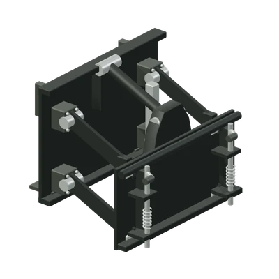 Flydestillingsadapter, stiliseret 3D-illustration