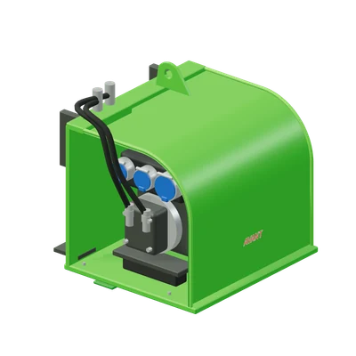 Generator, stiliseret 3D-illustration