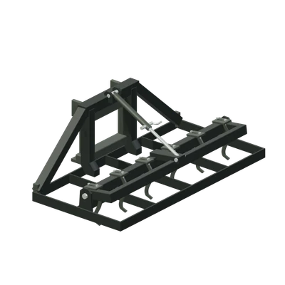 Planeringsaggregat med tænder hydraulisk, stiliseret 3D-illustration