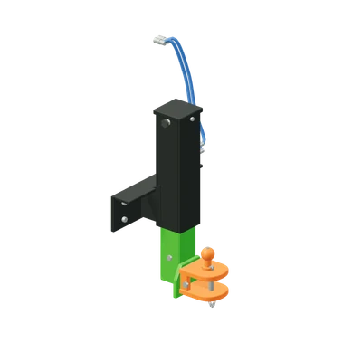 Hydraulisk træk, stiliseret 3D-illustration