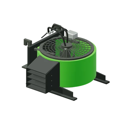 Løvblæser, stiliseret 3D-illustration