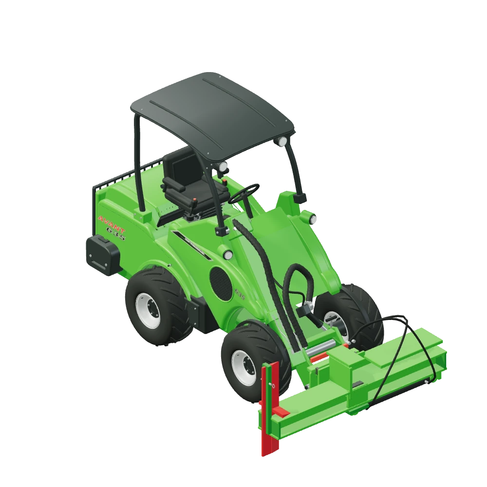 Stiliseret 3D-illustration af Trækløver monteret på Avant 635.