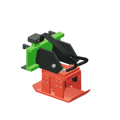 Pladevibrator, stiliseret 3D-illustration