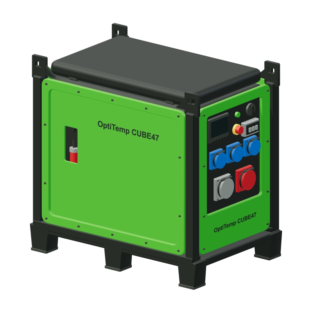 Stiliseret 3D-illustration af OptiTemp Powerbank 47.