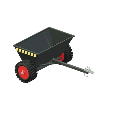 Sand- og saltspreder, baghængt, stiliseret 3D-illustration