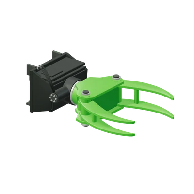 Skovklo fast / med rotator, stiliseret 3D-illustration