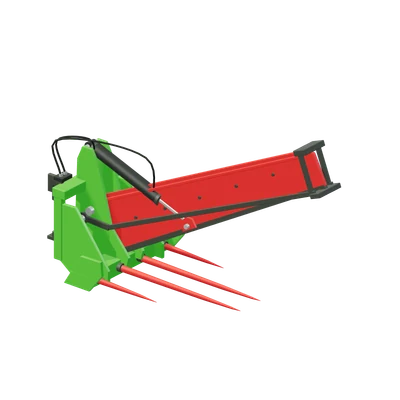 Rundballesplitter, stiliseret 3D-illustration