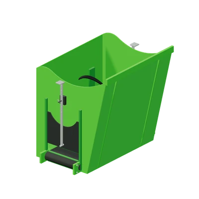 Ensilagefoderkasse, stiliseret 3D-illustration