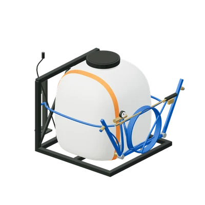 Sprøjte, stiliseret 3D-illustration
