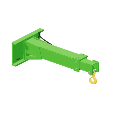Kranarm m/Teleskop, stiliseret 3D-illustration