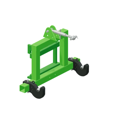 3-punktsophæng, stiliseret 3D-illustration