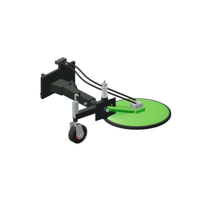 Underhegnsklipper m. vinkeljustering, stiliseret 3D-illustration