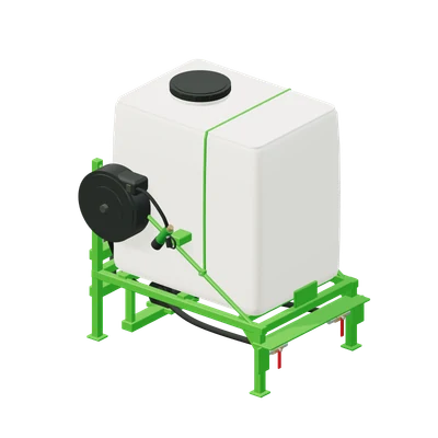 Vandingsanlæg, stiliseret 3D-illustration