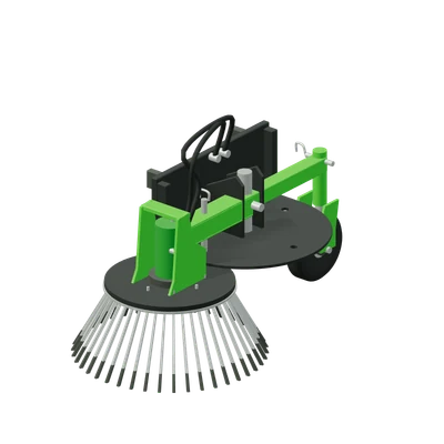 Ukrudtsbørste, stiliseret 3D-illustration